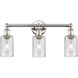 Clymer 3 Light 21.88 inch Polished Nickel Bath Vanity Light Wall Light in Seedy Glass