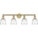 Brookfield 4 Light 32.75 inch Brushed Brass Bath Vanity Light Wall Light in Clear