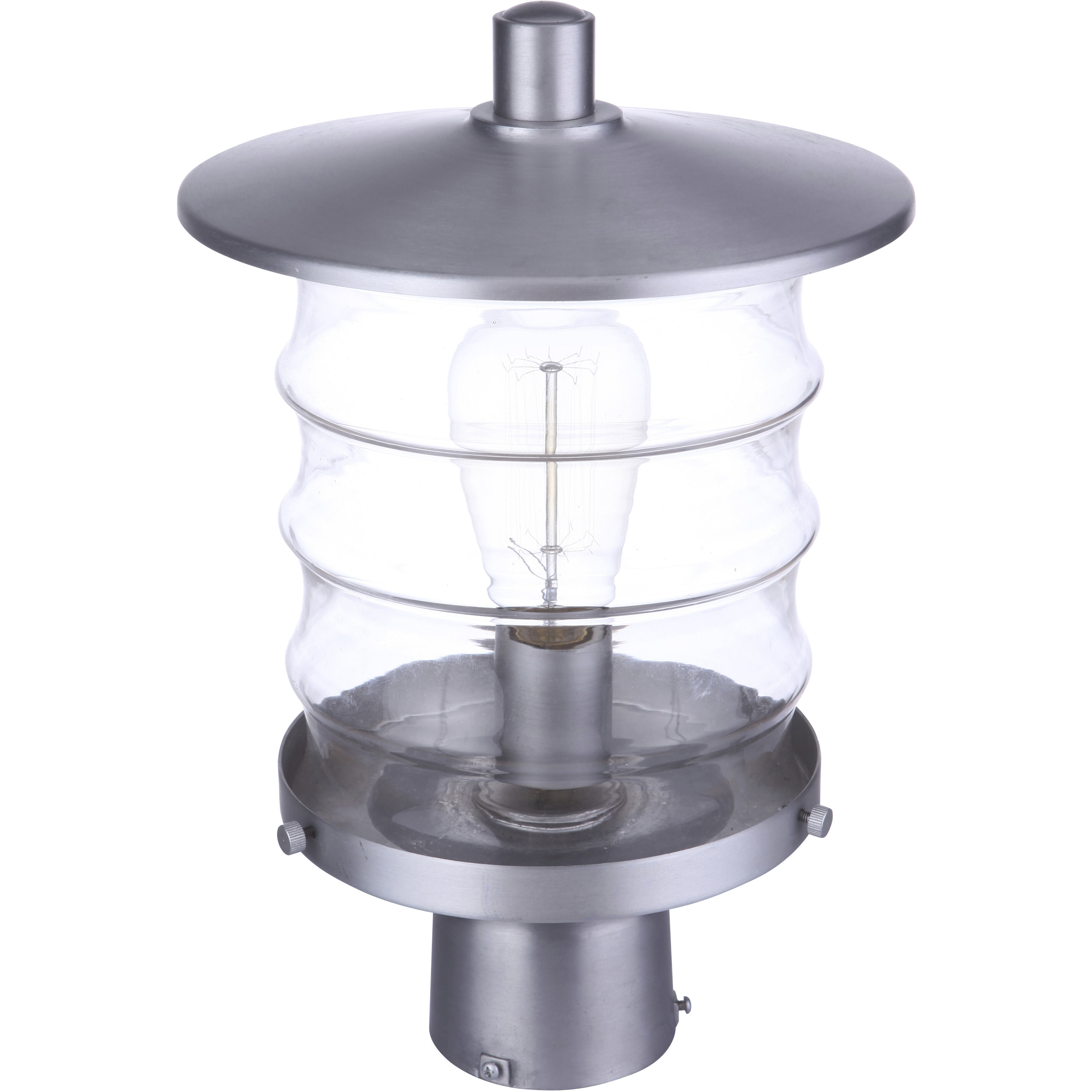 Canon 1 Light 14.13 inch Satin Aluminum Outdoor Post Mount