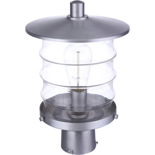 Canon 1 Light 14.13 inch Satin Aluminum Outdoor Post Mount