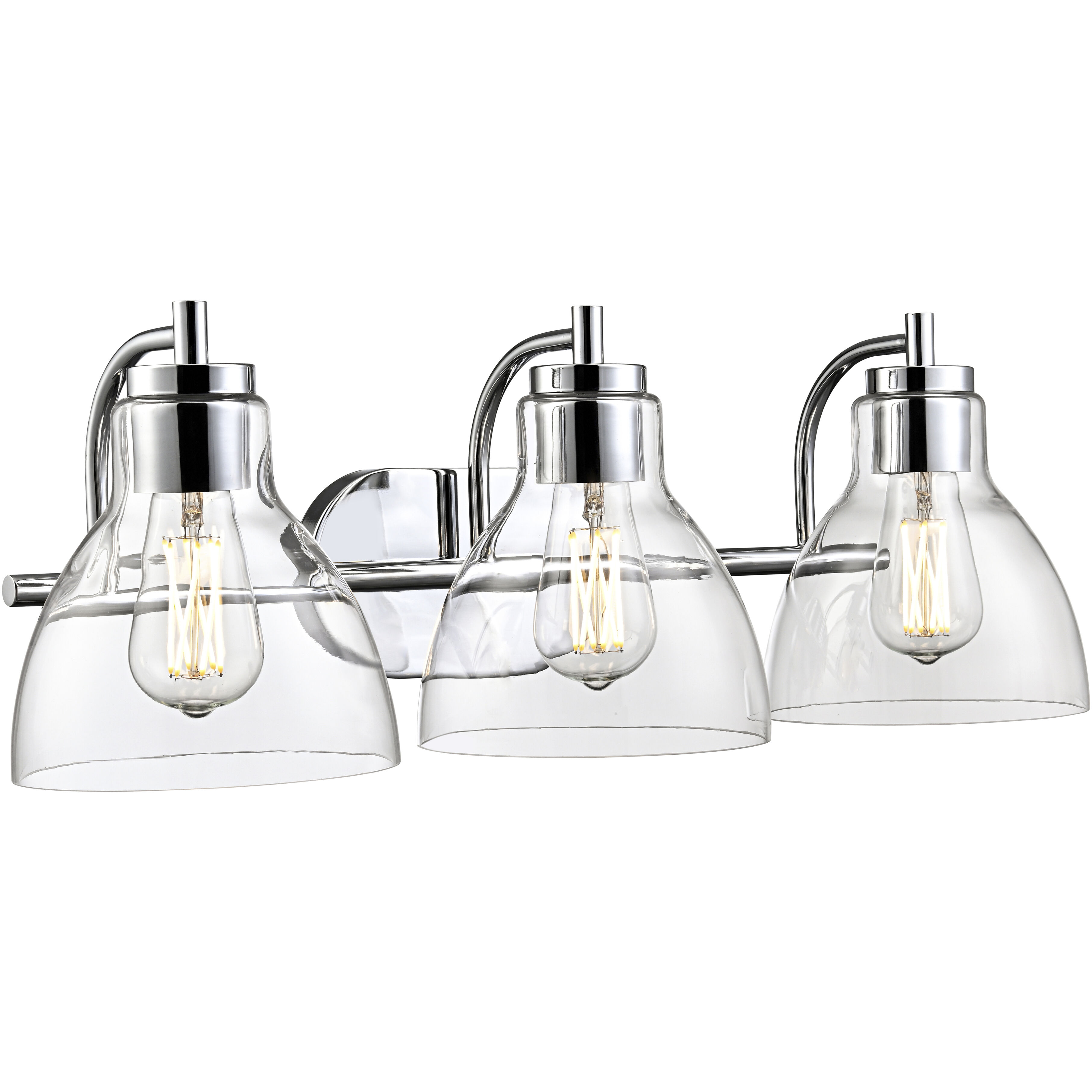 Knightsdale 3 Light 25.25 inch Chrome Bathroom Vanity Light Wall Light