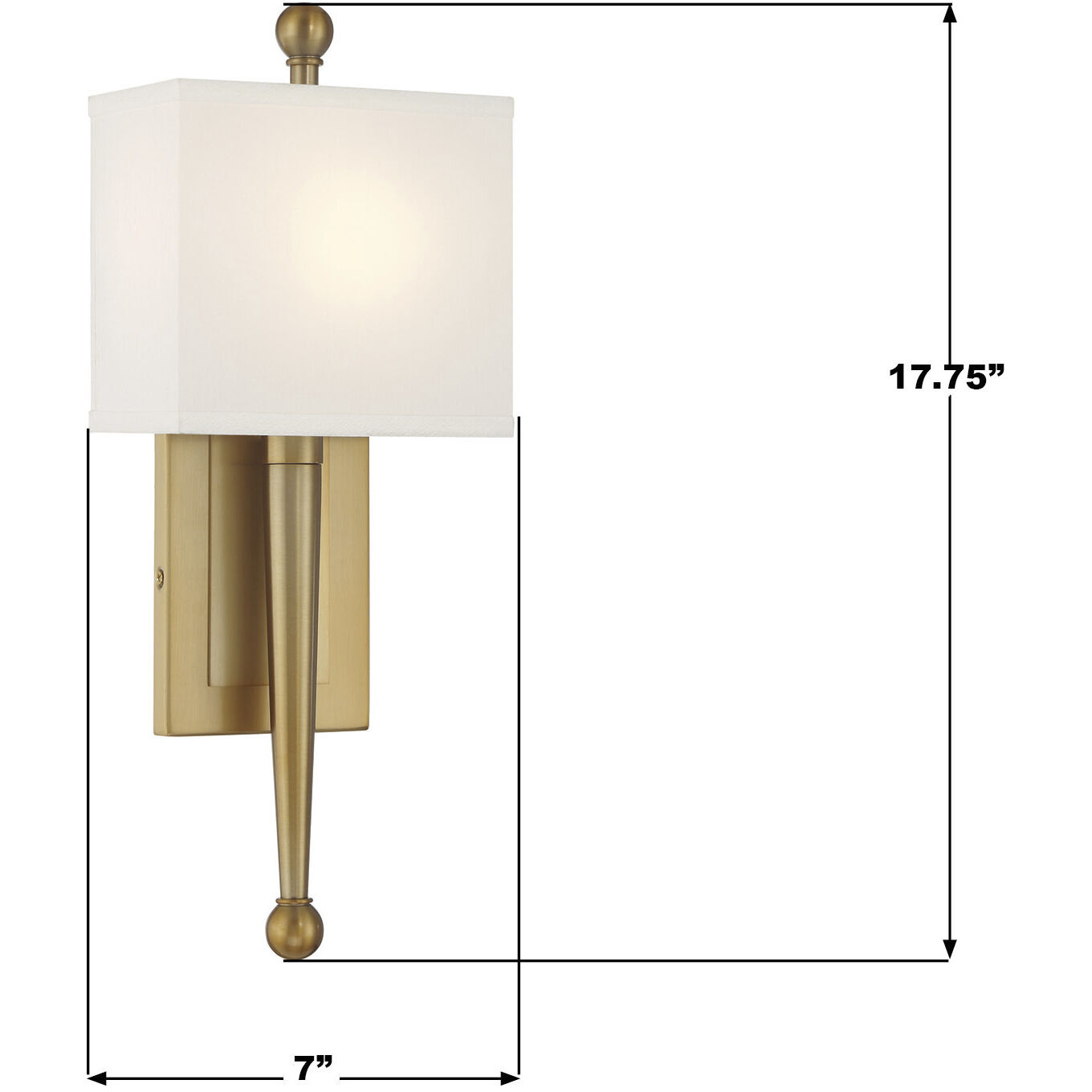 Ardson Bath Sconce Wall Light in Vibrant Gold
