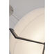 Apex LED 33.33 inch Satin Nickel Pendant Ceiling Light in Linen White and Espresso