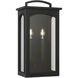 C&M by Chapman & Myers Modesto 2 Light 19.25 inch Textured Black Outdoor Wall Lantern