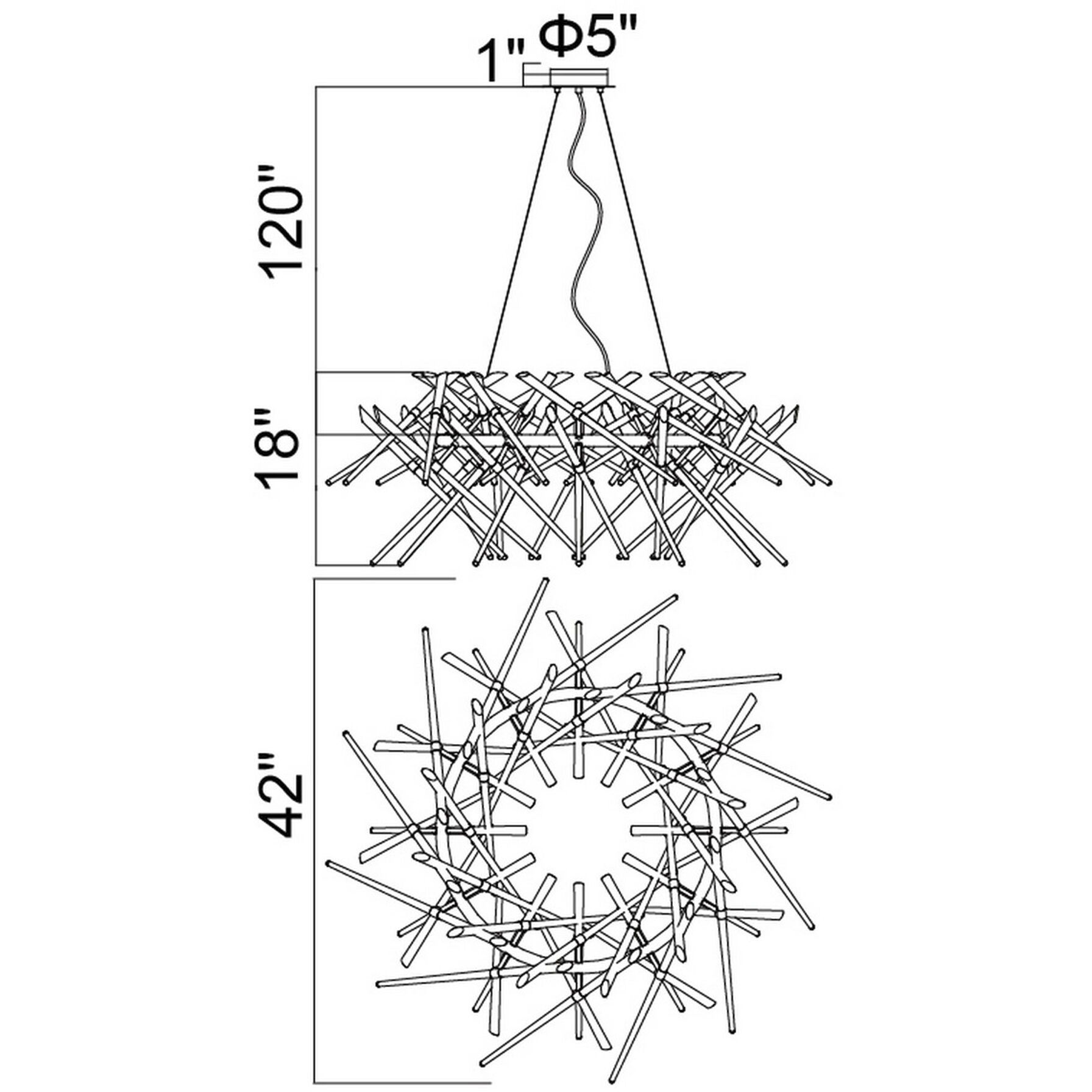 Icicle 12 Light 42 inch Chrome Chandelier Ceiling Light