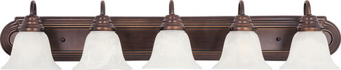 Essentials - 801x 5 Light 36 inch Oil Rubbed Bronze Bath Light Wall Light in Marble