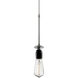 Titan 1 Light 4 inch Matte Chrome Large Pendant Ceiling Light in Amber Glass