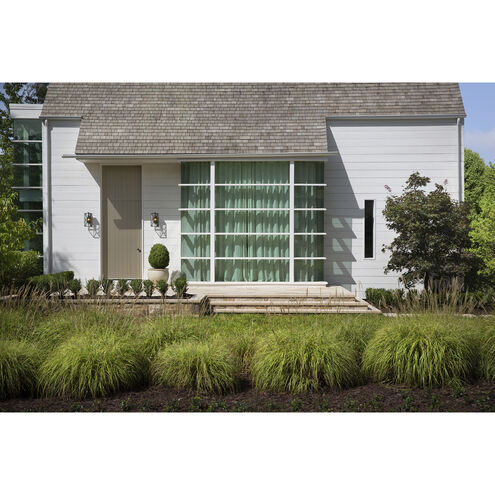 Coastal Elements Brixton Outdoor Wall Mount Lantern in Black, Small