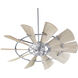 Windmill 52 inch Galvanized with Weathered Oak Blades Indoor Ceiling Fan