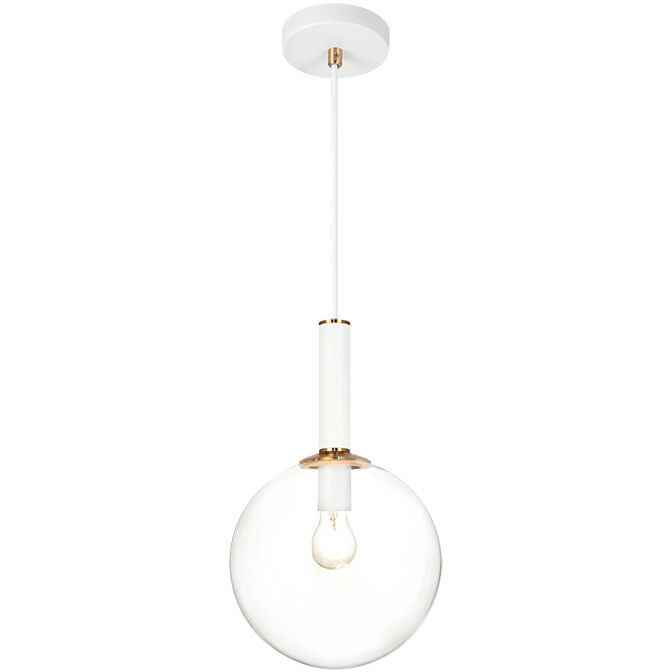 Stellar 1 Light 9.88 inch Aged Gold Brass Pendant Ceiling Light in Aged Gold Brass and Clear