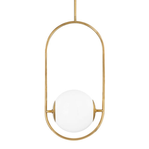 Everley 1 Light 13 inch Vintage Brass Pendant Ceiling Light