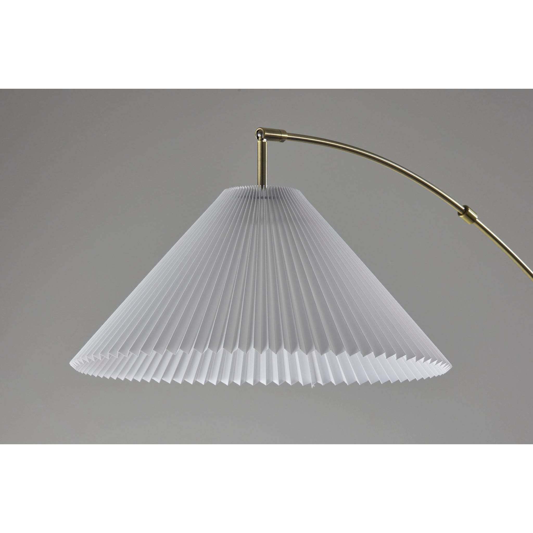 Delaney 76 inch 150.00 watt Antique Brass Arc Floor Lamp Portable Light