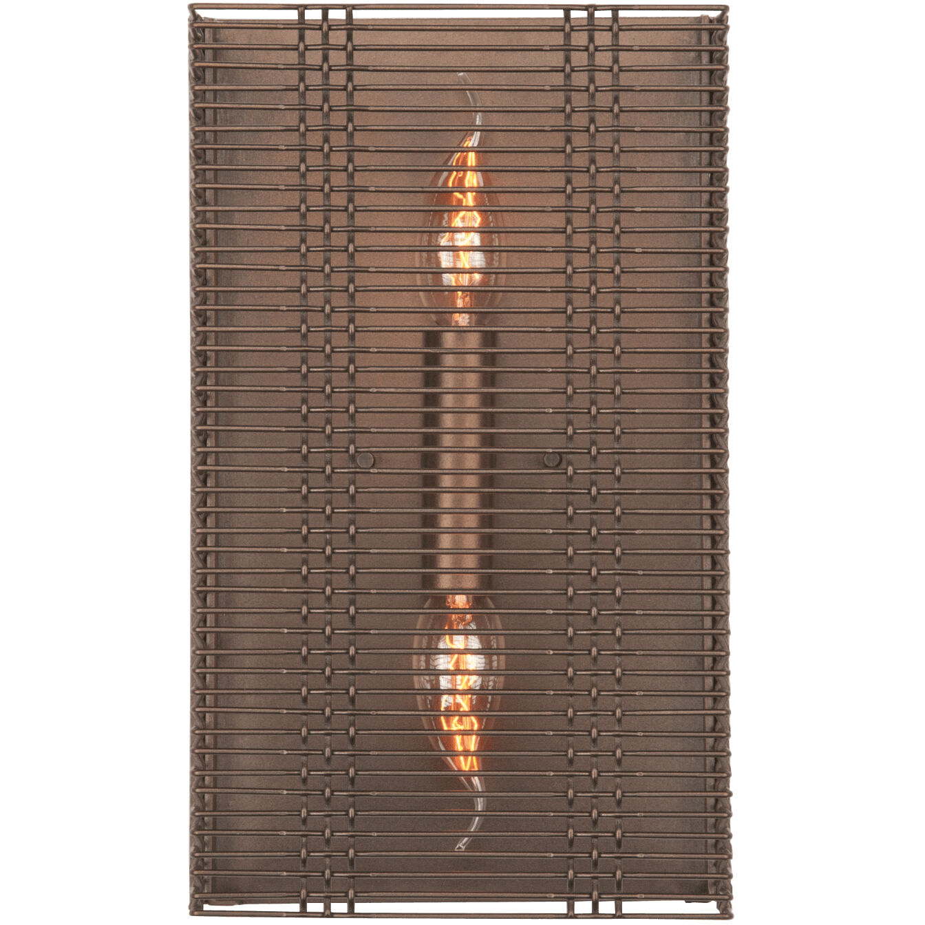 Downtown Mesh 2 Light 7.9 inch Gilded Brass Cover Sconce Wall Light in Exposed Bulb