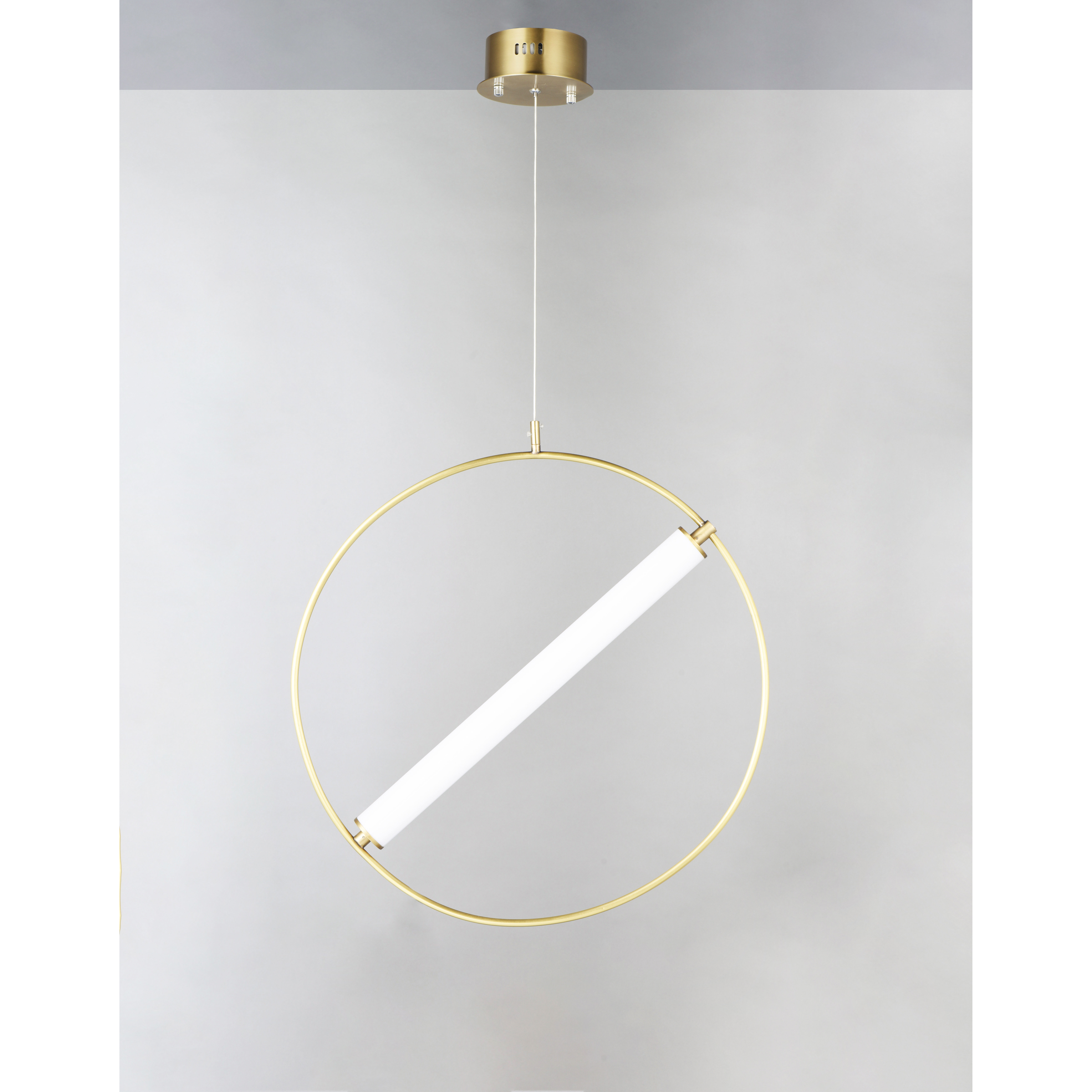 Flare LED 6.25 inch Black and Soft Gold Single Pendant Ceiling Light