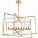 Capri 9 Light 39 inch Antique Gold Chandelier Ceiling Light