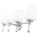 Henri 4 Light 32 inch Brushed Nickel Bathroom Vanity Wall Light
