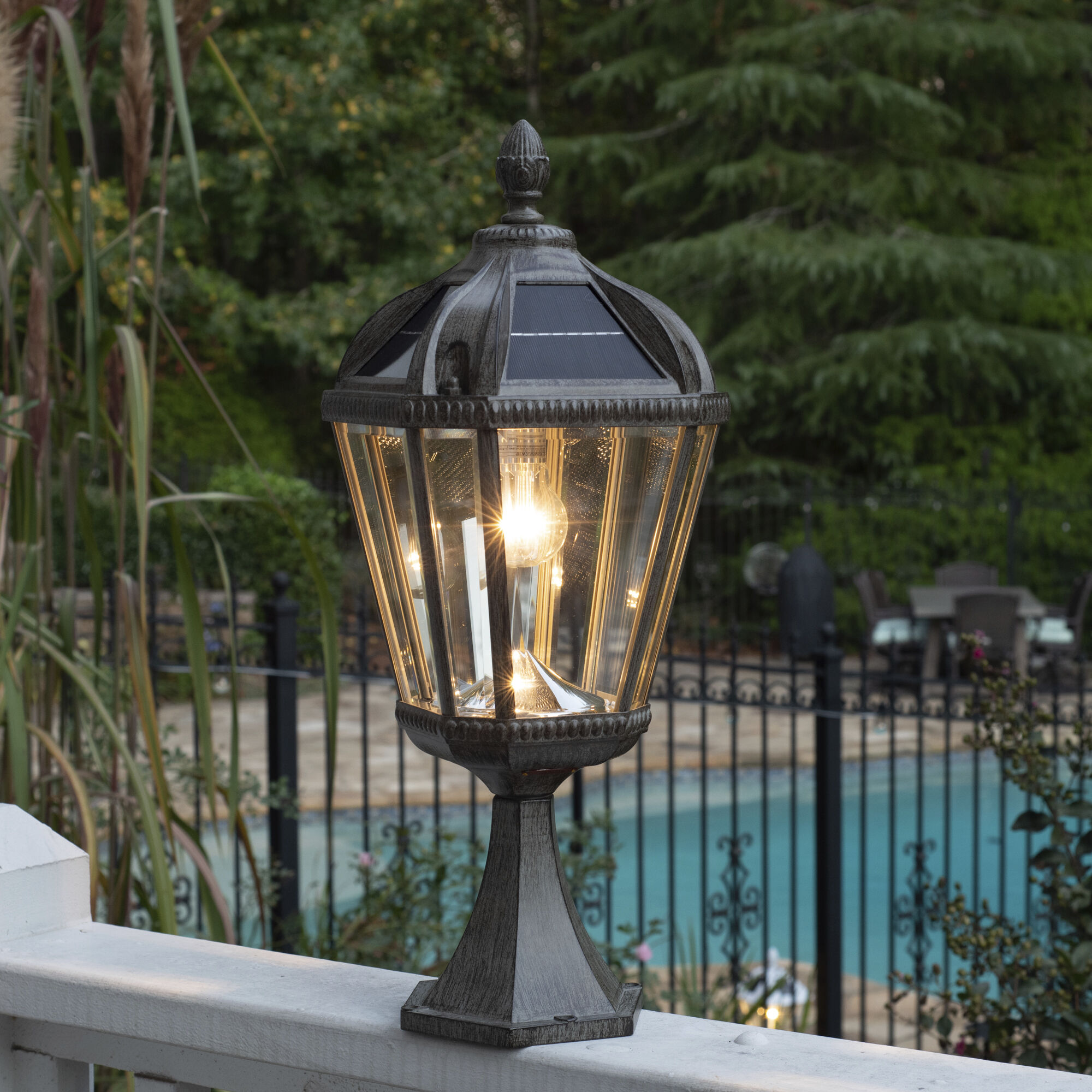 Bronze solar fence lights on sale
