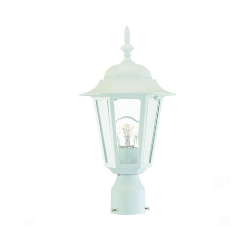 Camelot 1 Light 17 inch Textured White Exterior Post Mount Light