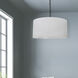 Braxton 1 Light 26 inch Black Pendant Ceiling Light in White, Large