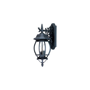 Chateau 3 Light 22 inch Matte Black Exterior Wall Mount