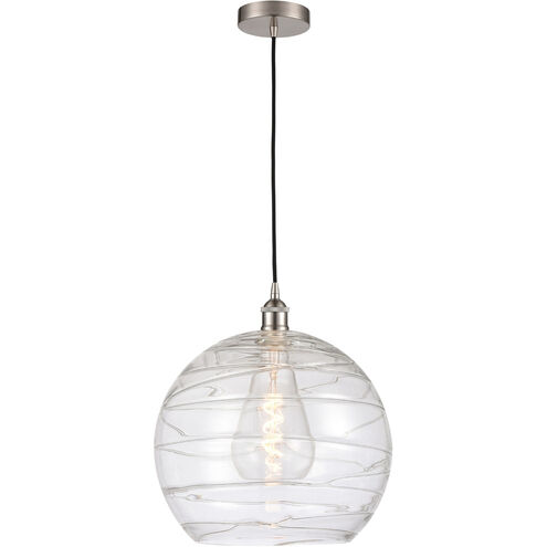 Edison Athens Deco Swirl LED 14 inch Brushed Satin Nickel Pendant Ceiling Light