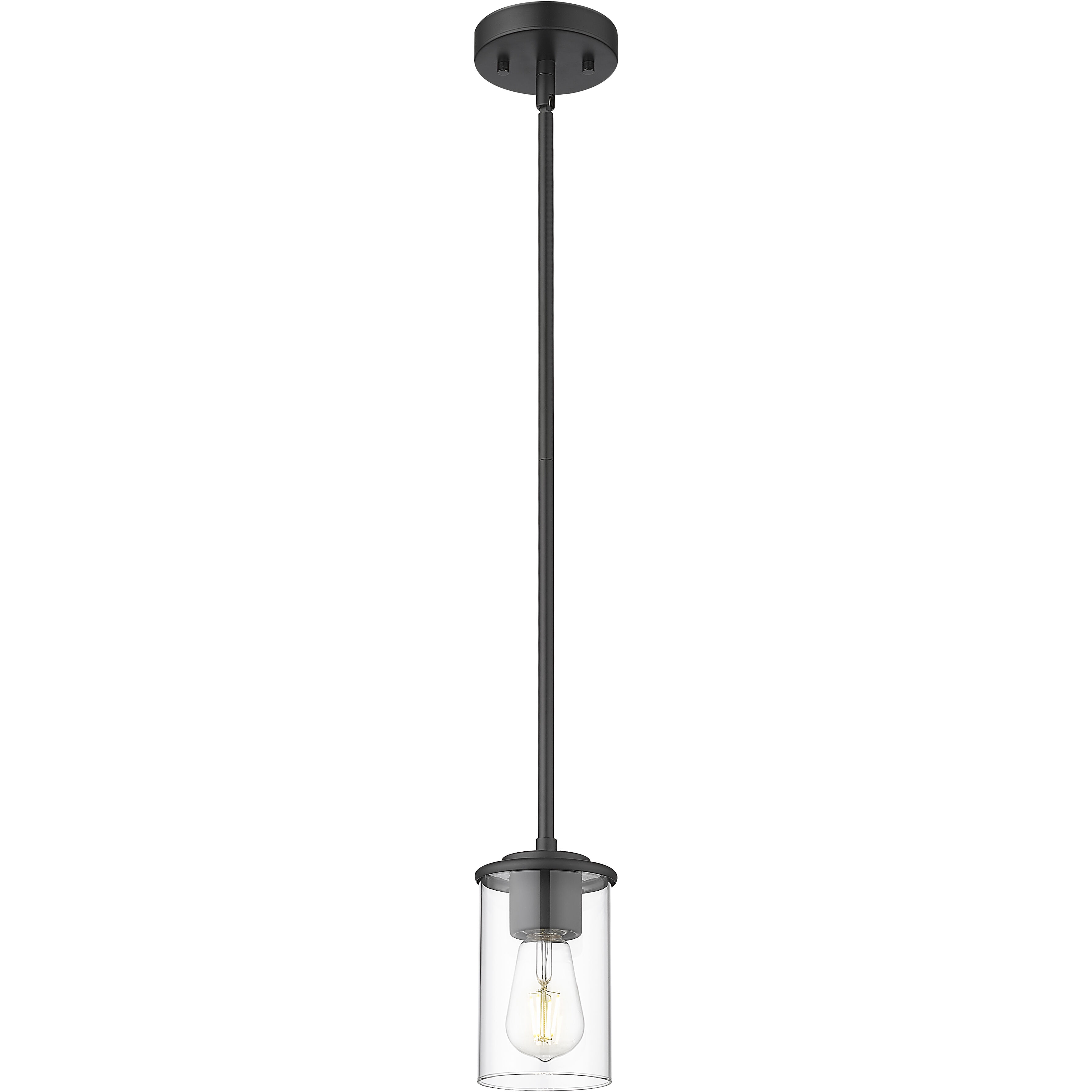 Thayer 1 Light 4.75 inch Matte Black Pendant Ceiling Light