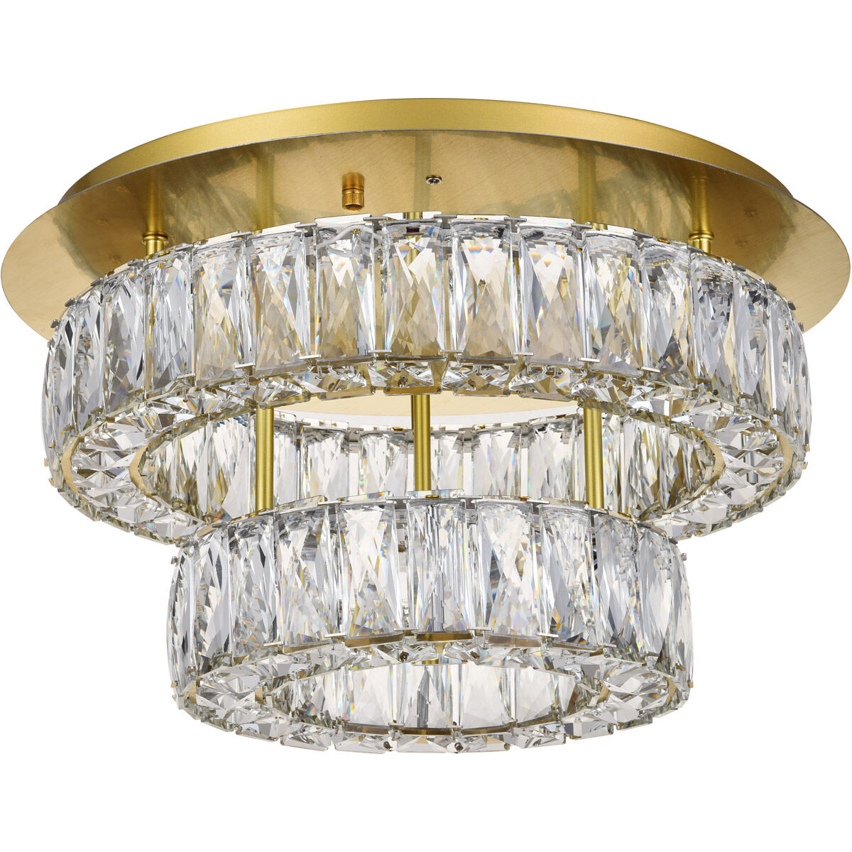 Monroe 18 inch Gold Flush Mount Ceiling Light