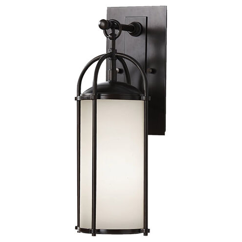 Dakota 1 Light 16.88 inch Espresso Outdoor Wall Lantern in Opal Etched Glass, Small