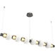 Torno Mandrel LED 72.6 inch Graphite with Chalk Linear Chandelier Ceiling Light