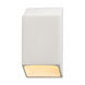 Ambiance LED 5 inch Hammered Brass ADA Wall Sconce Wall Light, Closed Top Fixture, Tapered Rectangle