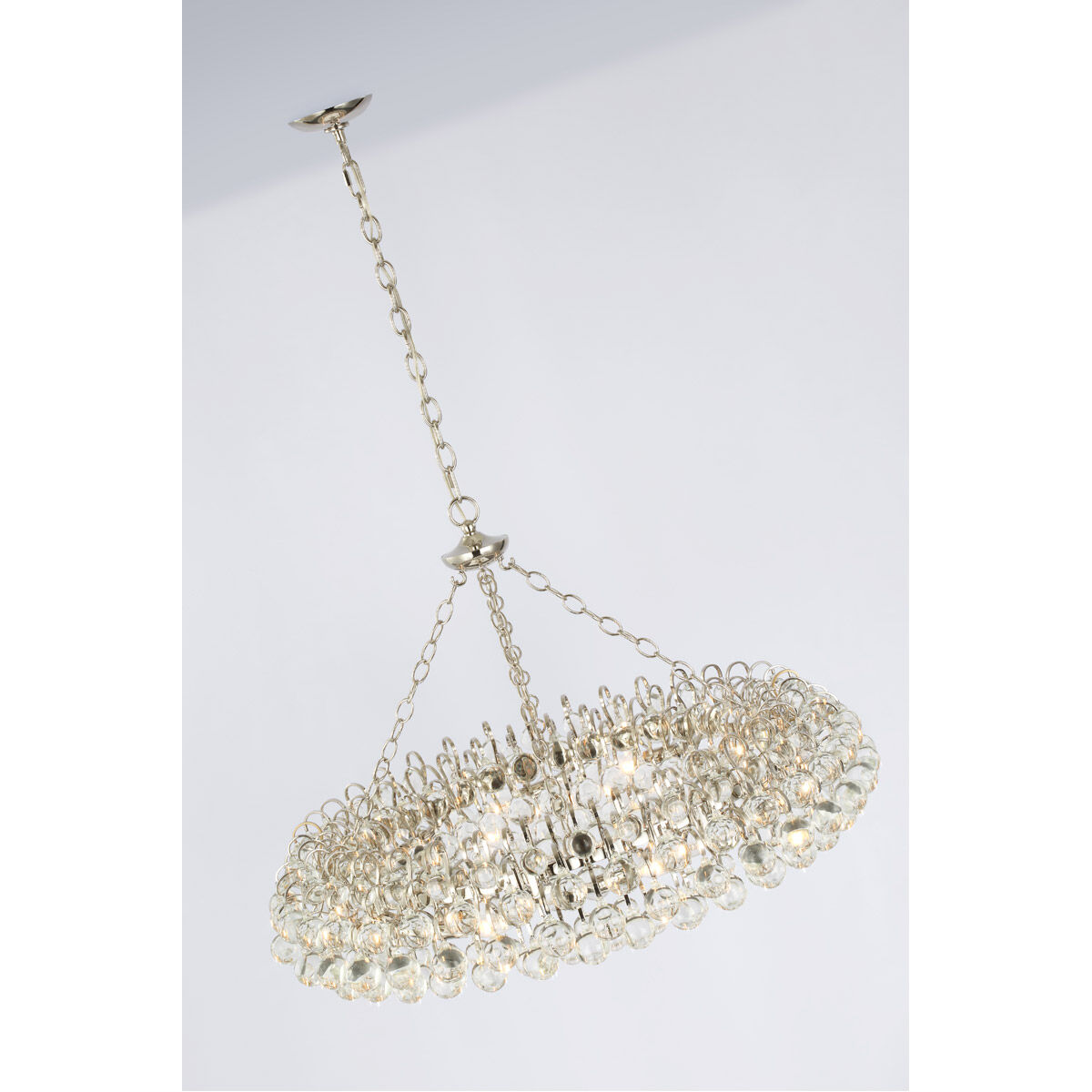 AERIN Bellvale LED 36.5 inch Polished Nickel Ring Chandelier Ceiling Light, Large