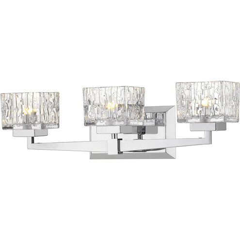 Rubicon 3 Light 22 inch Chrome Vanity Wall Light in G9