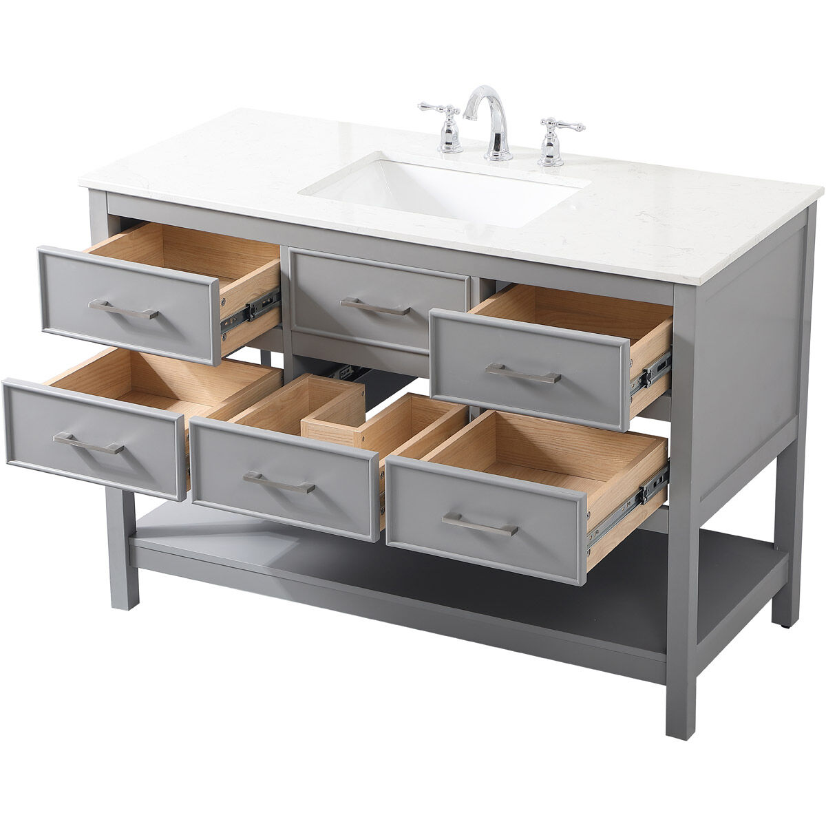 Sinclaire 48 X 22 X 34 inch Gray Vanity Sink Set