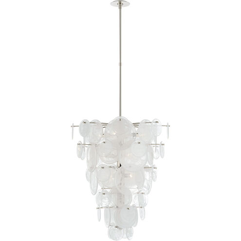 AERIN Loire 12 Light 29.25 inch Polished Nickel Cascading Chandelier Ceiling Light
