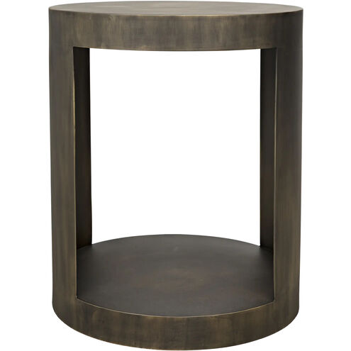 Chrysler 24 X 20 inch Aged Brass Side Table