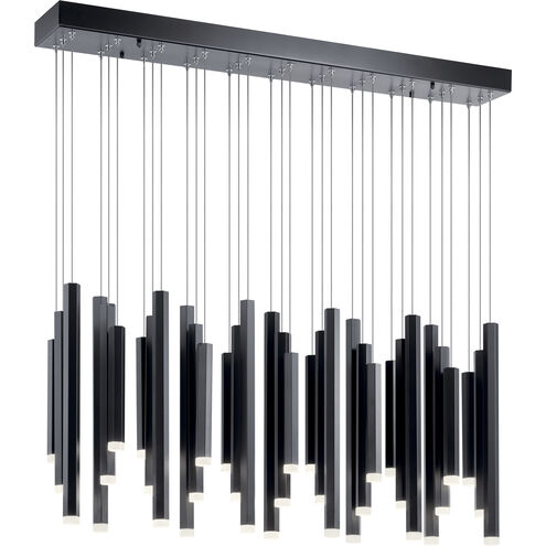 Soho LED 5 inch Black Chandelier Ceiling Light, Linear (Single)