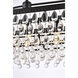Nordic 6 Light 40 inch Black Linear Pendant Ceiling Light