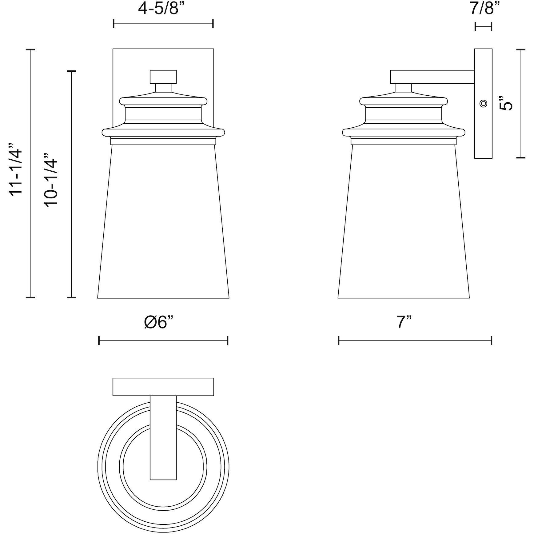 Alora Mood Quincy 1 Light 11.25 inch Textured Black Exterior Wall Sconce