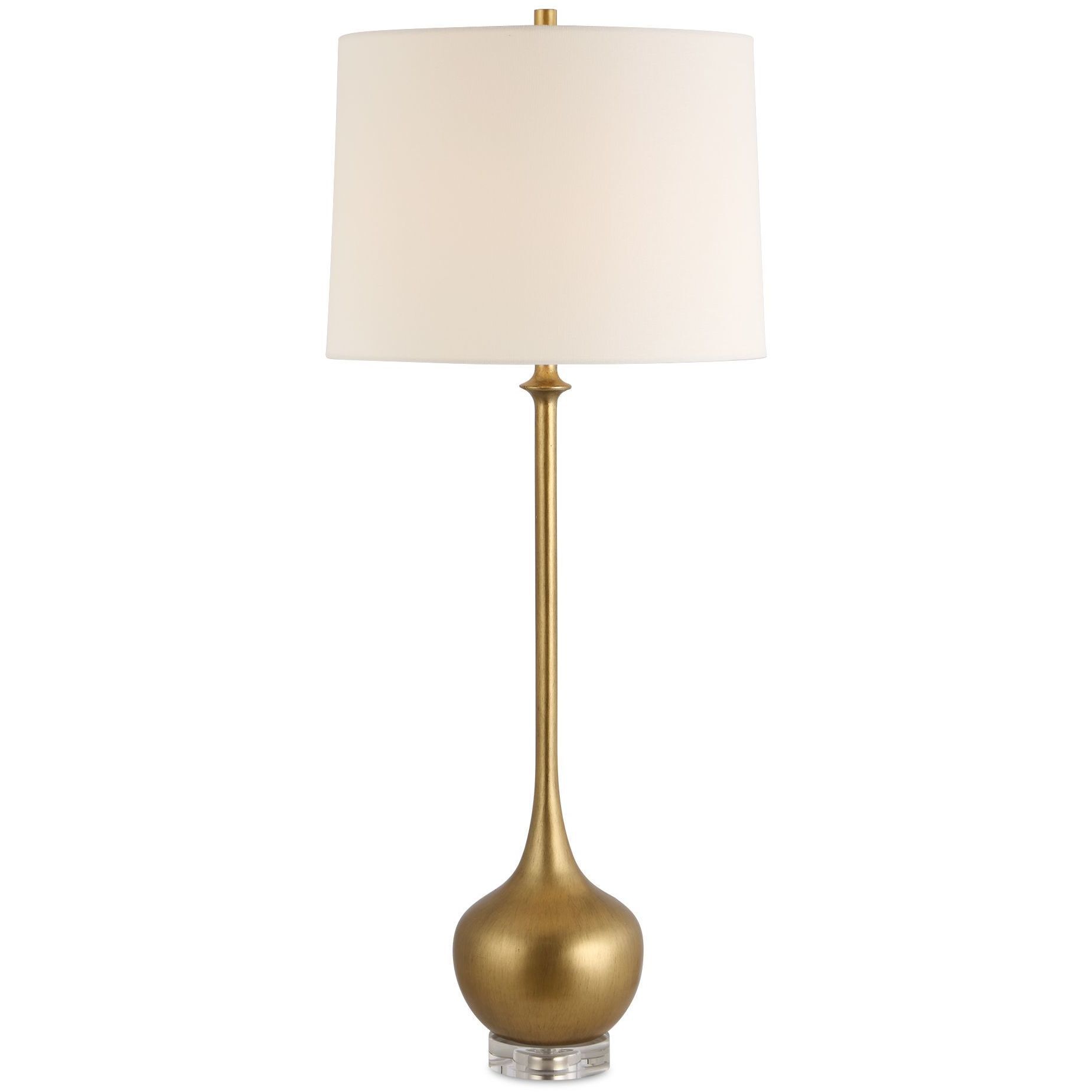 Good As Gold 33.75 inch 150 watt Golden Resin and Crystal with Antique Brass Buffet Lamp Portable Light