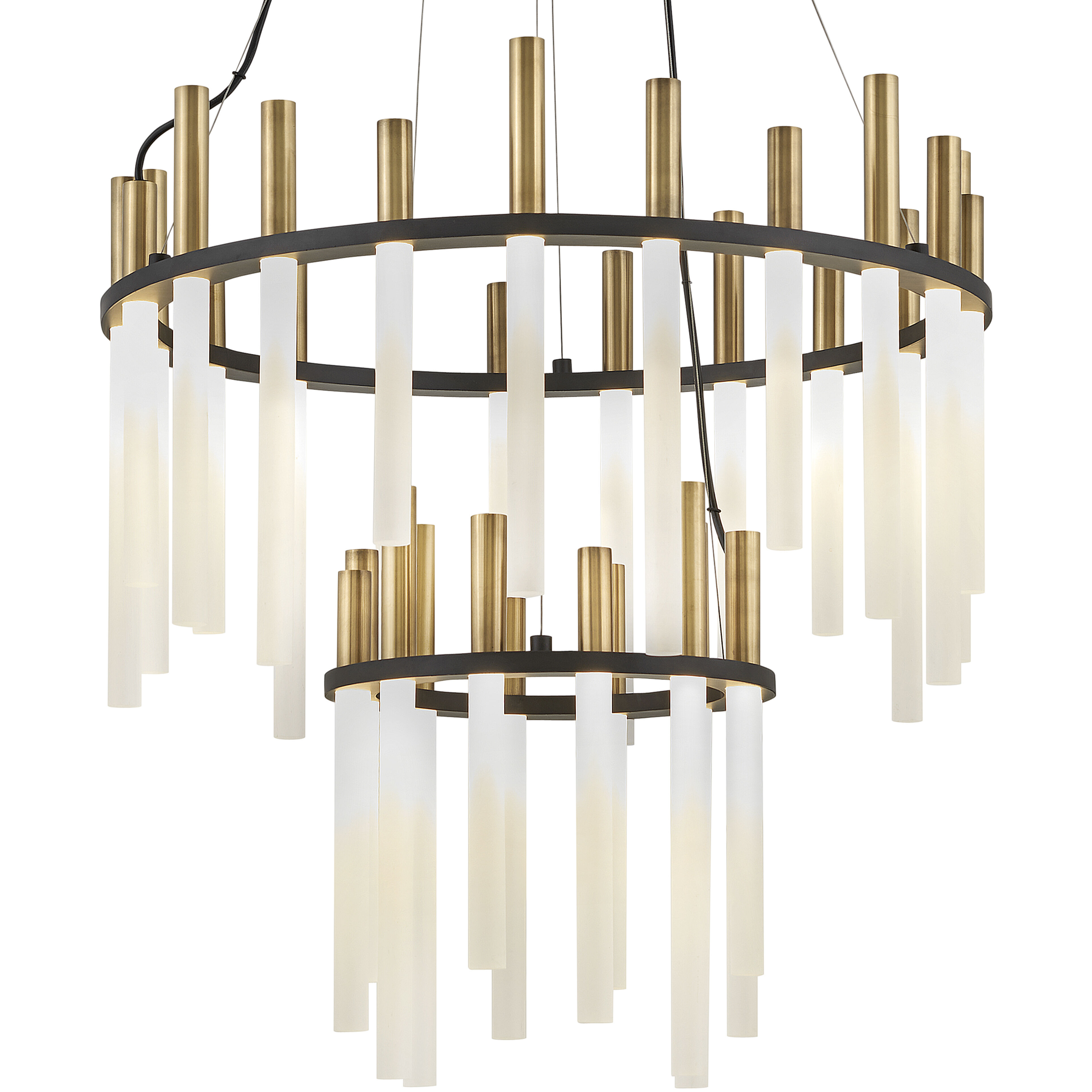 Echo LED 26 inch Black Chandelier Ceiling Light