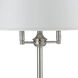 Andros 62 inch 150 watt Brushed Steel Floor Lamp Portable Light