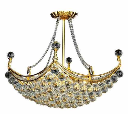 Corona 8 Light 28 inch Gold Dining Chandelier Ceiling Light in Royal Cut