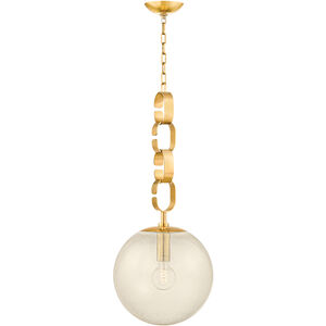 Nessa 1 Light 13 inch Vintage Brass Pendant Ceiling Light