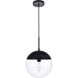 Oyster Bay 1 Light 12 inch Black Pendant Ceiling Light