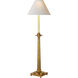 Chapman & Myers Swedish Column 34 inch 60.00 watt Antique-Burnished Brass Buffet Lamp Portable Light in Natural Paper