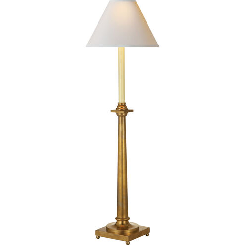 Chapman & Myers Swedish Column 34 inch 60.00 watt Antique-Burnished Brass Buffet Lamp Portable Light in Natural Paper