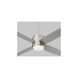 Oslo 52 inch Polished Nickel with Silver Blades Indoor Fan, Light Kit Sold Separately
