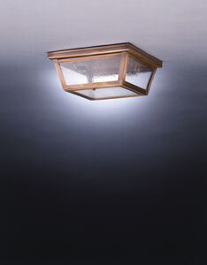 Williams 2 Light 11 inch Dark Brass Flush Mount Ceiling Light in Clear Glass