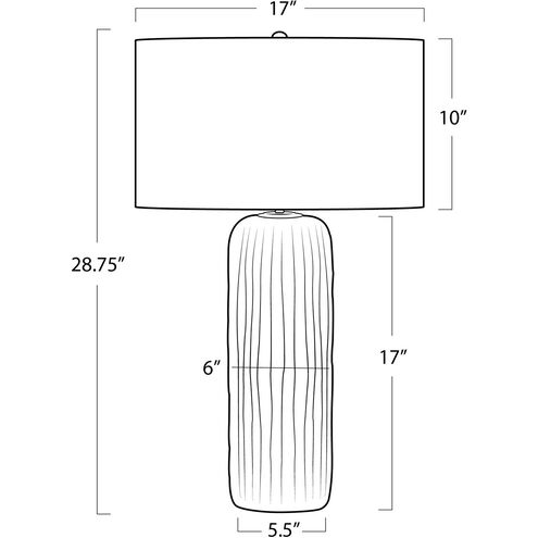 Caldon 28.75 inch 150.00 watt White Table Lamp Portable Light