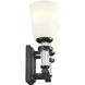 Rosalind 2 Light 14.25 inch Black Bath Vanity Light Wall Light